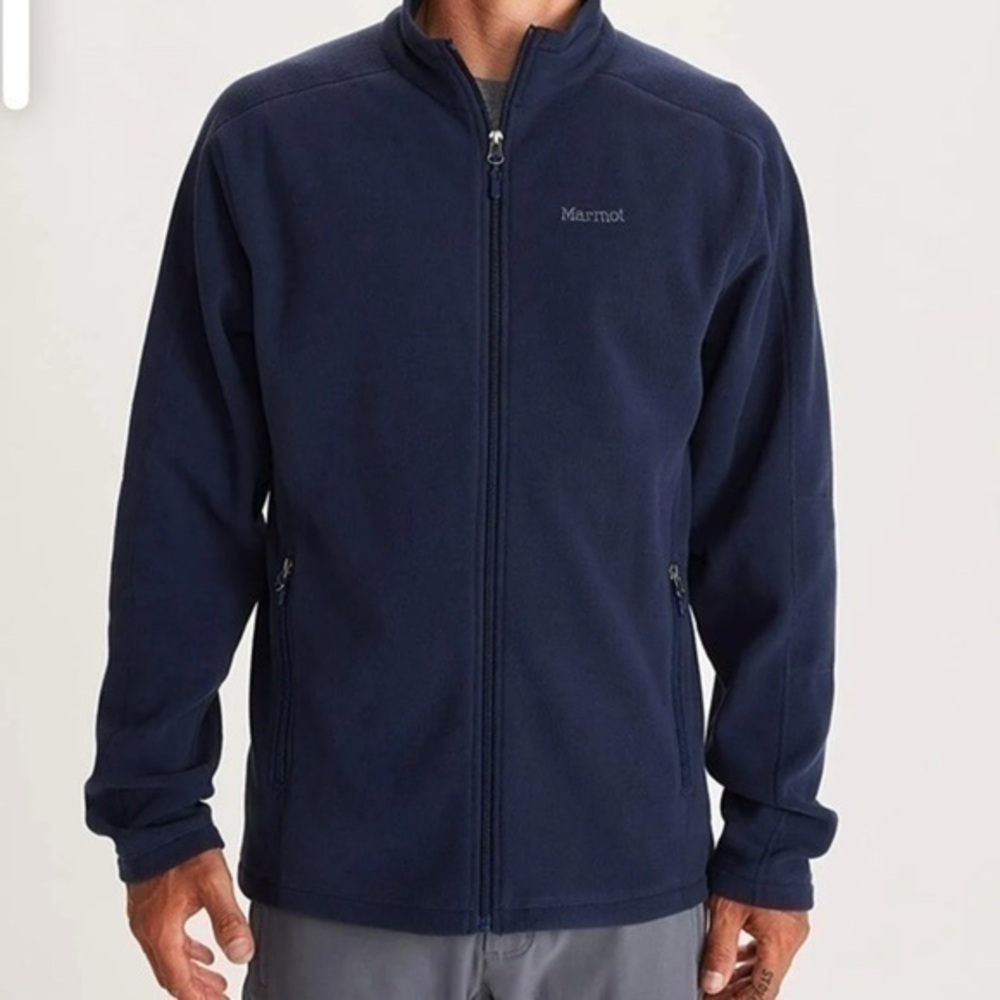 Marmot Men's Rocklin Full Zip Jacket Artic navy small EUC